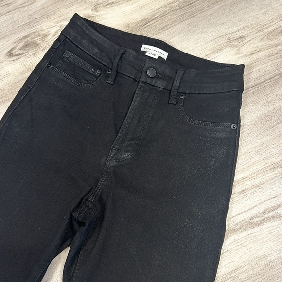 Good American Good Legs Cropped Mini Bootcut Jeans / Black Coated / GLCB001SNA - Picture 3 of 8